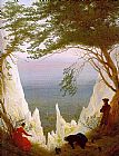 Caspar David Friedrich Canvas Paintings - Chalk Cliffs on Rugen